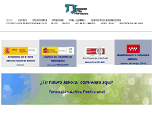 Tablet Screenshot of formacionactivaprofesional.com